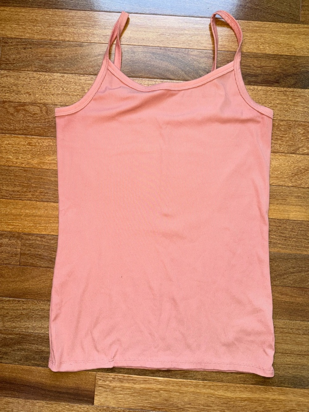 No Boundaries Peach Orange Ribbed Camisole Tank